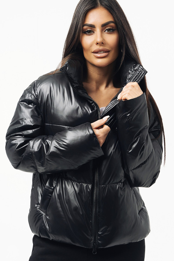 Куртка жіноча Freever WF 72016 чорна, Фото №8 - freever.ua