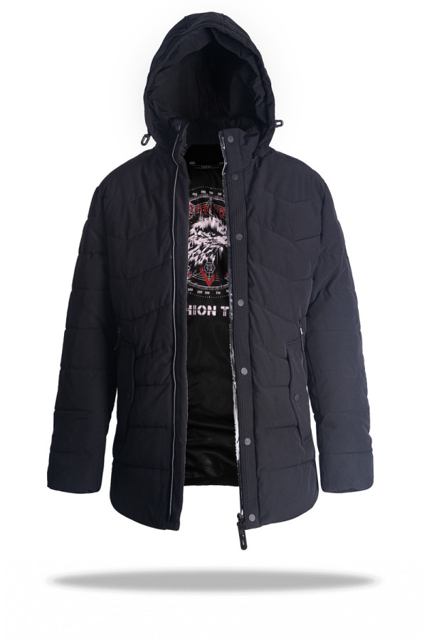 Куртка чоловіча зимова J722 чорна - freever.ua