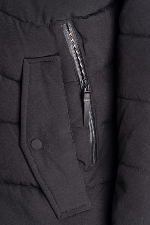 Куртка чоловіча зимова J722 чорна, Фото №5 - freever.ua