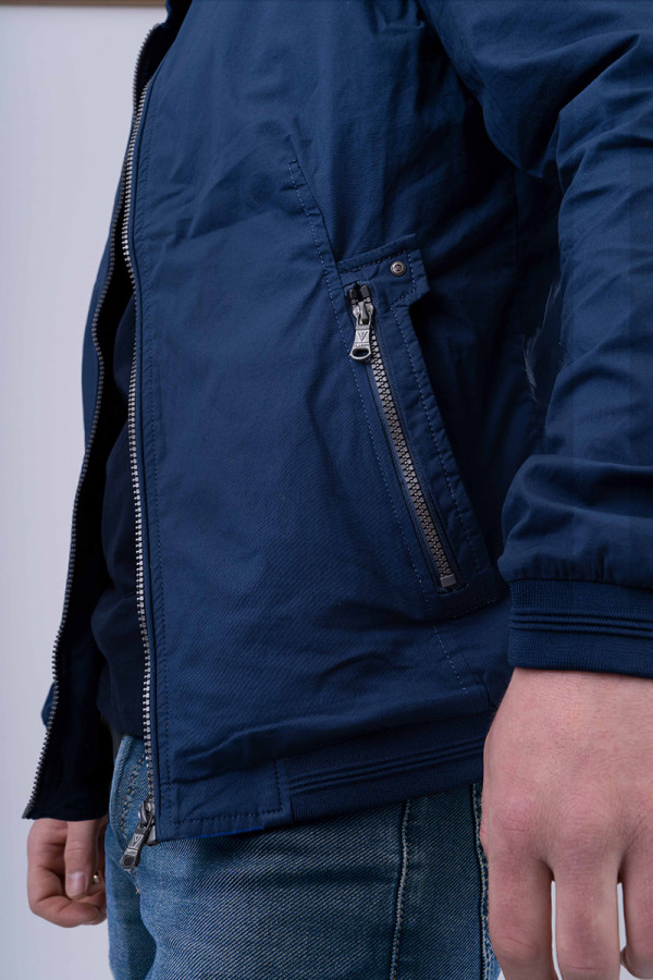 Куртка чоловіча демісезонна J7595 синя, Фото №3 - freever.ua