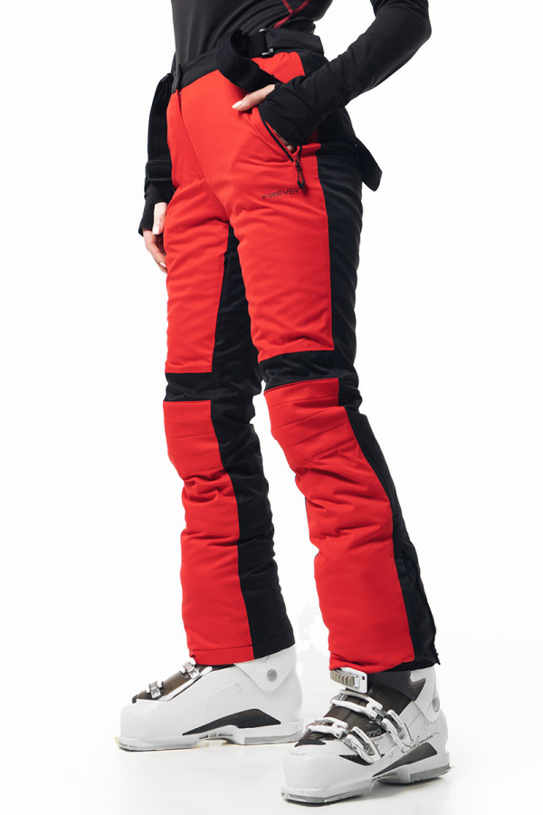 Горнолыжные брюки женские Freever WF 7603 красные, Фото №12 - freever.ua