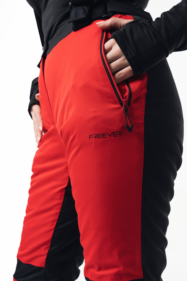 Горнолыжные брюки женские Freever WF 7603 красные, Фото №11 - freever.ua