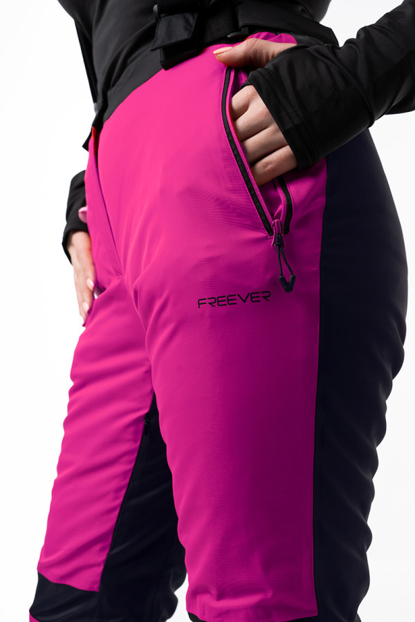 Гірськолижні штани жіночі Freever WF 7603 рожеві, Фото №9 - freever.ua