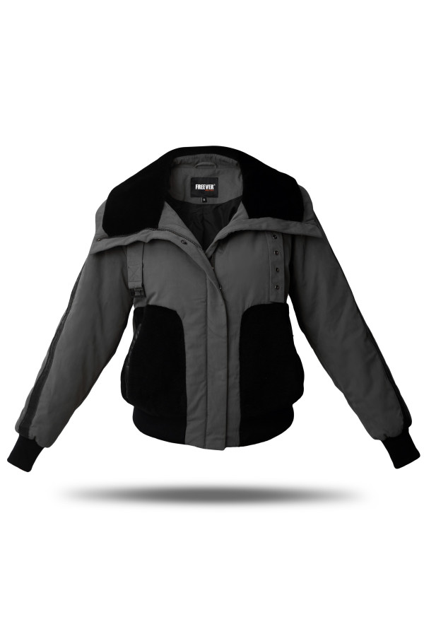 Куртка-бомбер жіноча Freever GF 79259 чорна, Фото №2 - freever.ua