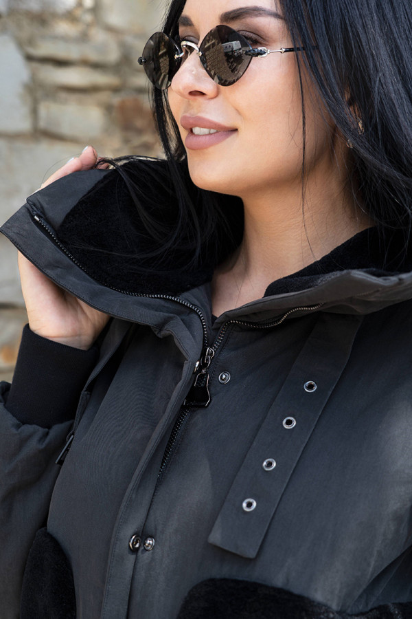 Куртка-бомбер жіноча Freever GF 79259 чорна, Фото №3 - freever.ua