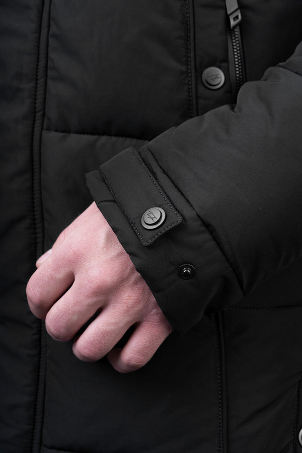 Куртка чоловіча зимова J8008 чорна, Фото №7 - freever.ua