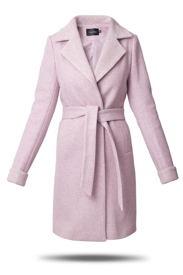 Пальто женское Freever GF 8014 розовое - freever.ua