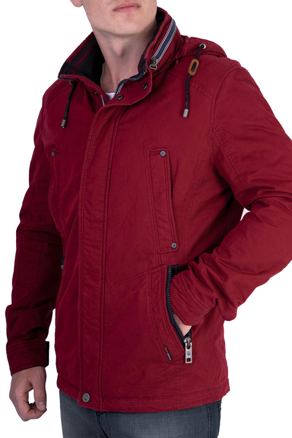 Куртка чоловіча демісезонна J8039 бордо, Фото №2 - freever.ua