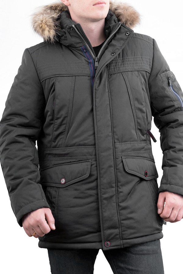 Куртка мужская зимняя J8061 серая - freever.ua