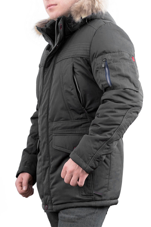 Куртка мужская зимняя J8061 серая, Фото №2 - freever.ua