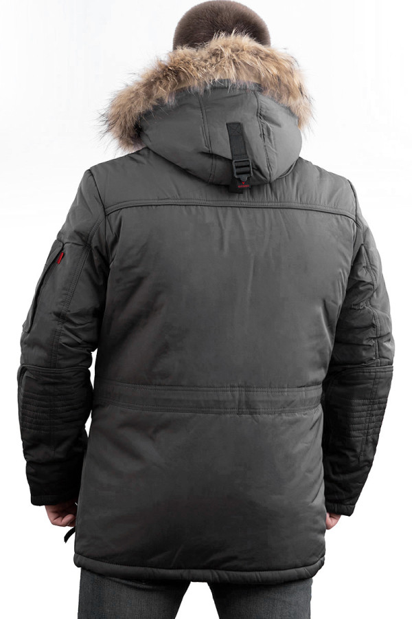 Куртка мужская зимняя J8061 серая, Фото №3 - freever.ua