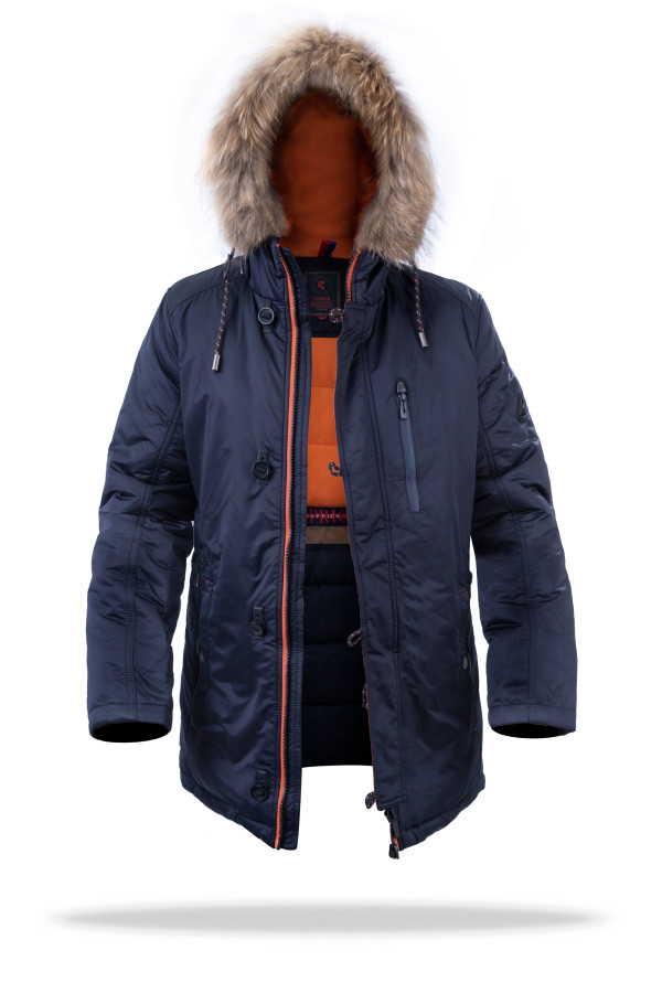 Куртка чоловіча зимова J8870 синя - freever.ua