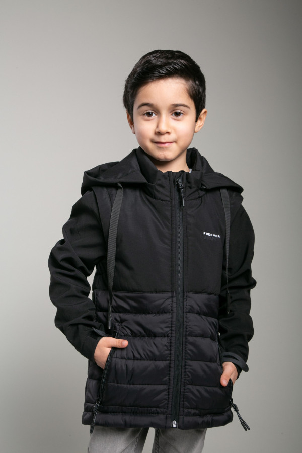 Куртка-трансформер дитяча Freever GF 8104 чорна - freever.ua