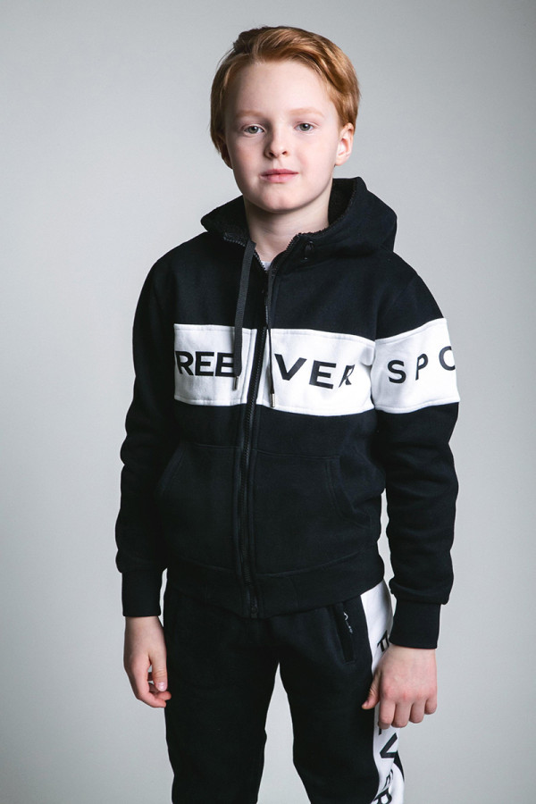 Теплий спортивний костюм дитячий Freever SF 8110 чорний, Фото №7 - freever.ua