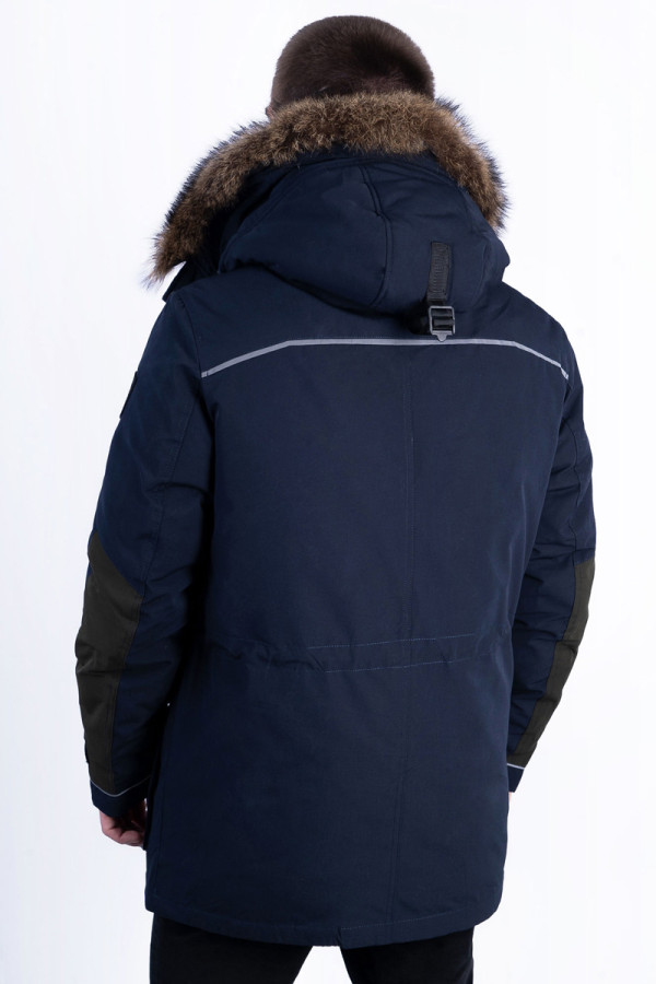 Куртка чоловіча зимова J8208 синя, Фото №4 - freever.ua