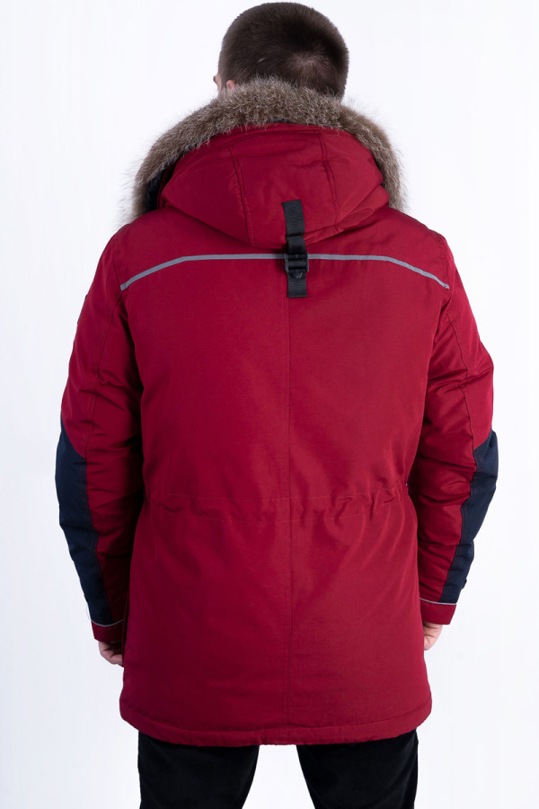 Куртка чоловіча зимова J8208 бордо, Фото №4 - freever.ua