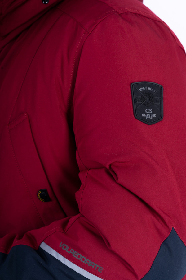 Куртка чоловіча зимова J8208 бордо, Фото №7 - freever.ua
