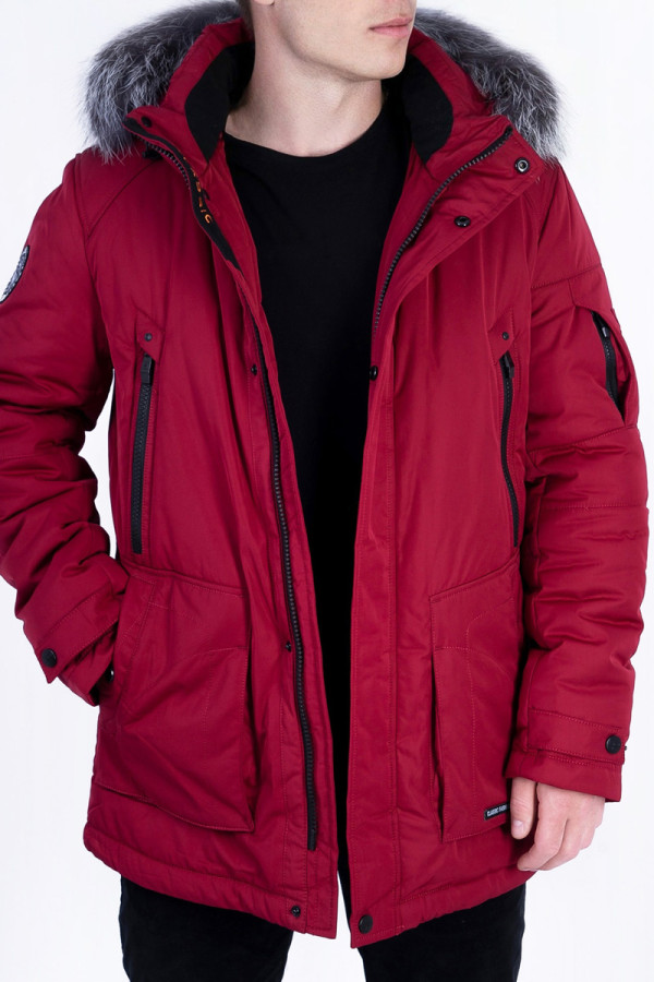 Куртка чоловіча зимова J8210 бордо, Фото №2 - freever.ua