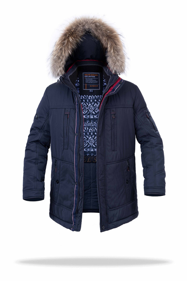 Куртка чоловіча зимова J8219 синя - freever.ua