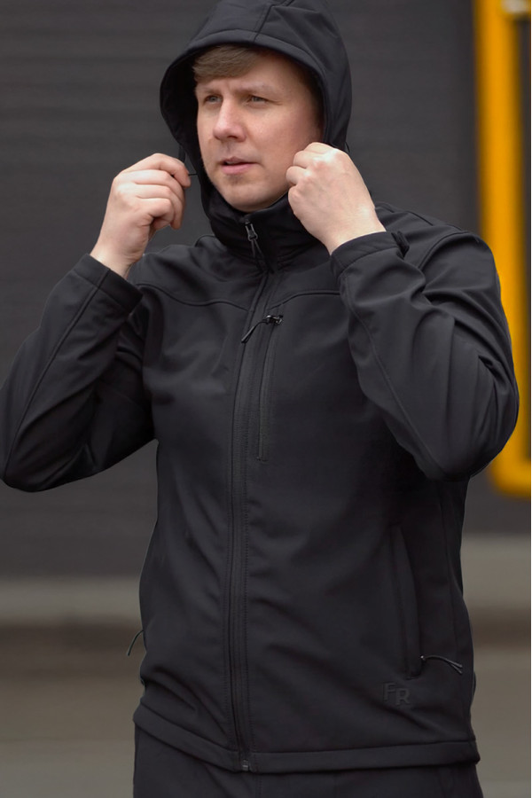 Куртка чоловіча Freever windstopper UF 8321 чорна, Фото №2- freever.ua