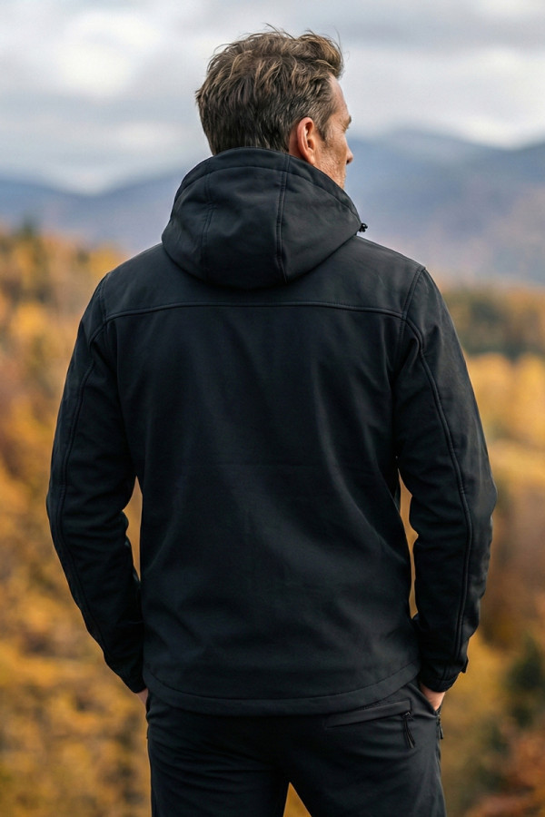 Куртка чоловіча Freever windstopper UF 8321 чорна, Фото №9- freever.ua