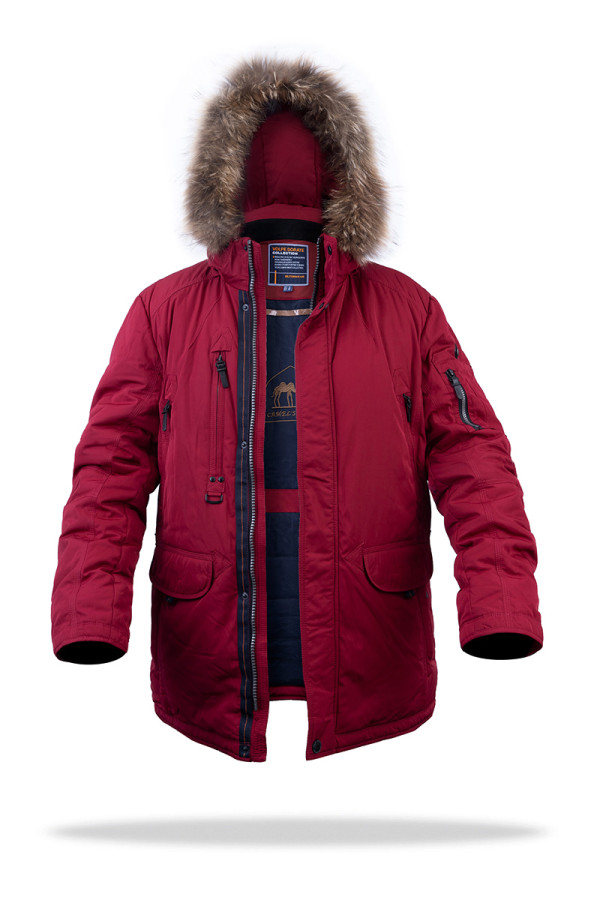 Куртка чоловіча зимова J8390 бордова - freever.ua