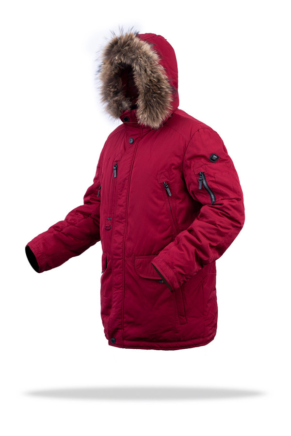 Куртка чоловіча зимова J8390 бордова, Фото №3 - freever.ua