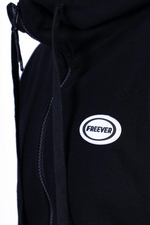Спортивна чоловіча кофта Freever WF 8408 чорна, Фото №5 - freever.ua