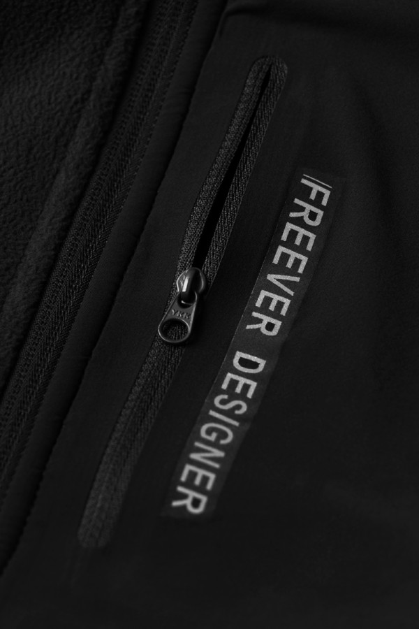 Флисовая кофта мужская Freever UF8411 черная, Фото №6 - freever.ua