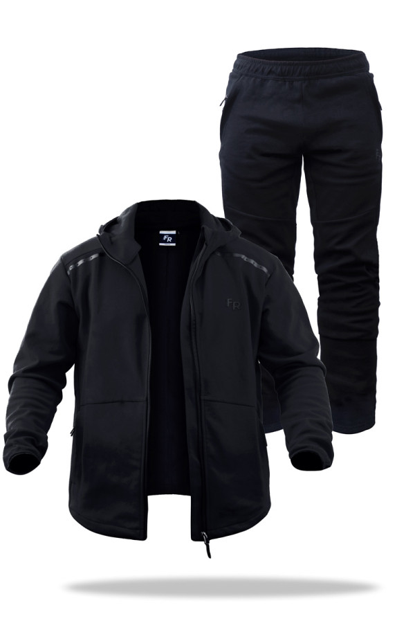 Спортивний костюм чоловічий Freever AF 8713 чорний - freever.ua