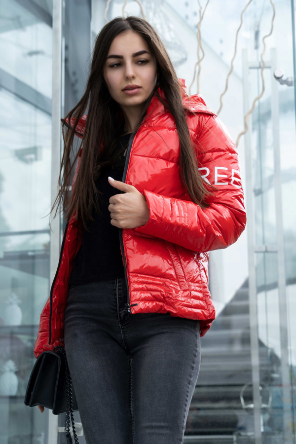 Демисезонная куртка женская Freever GF 8508 красная, Фото №5 - freever.ua
