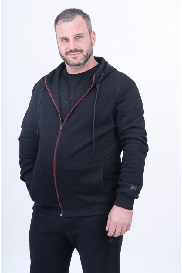 Теплый спортивный костюм мужской Freever SF 8605 черный, Фото №2- freever.ua