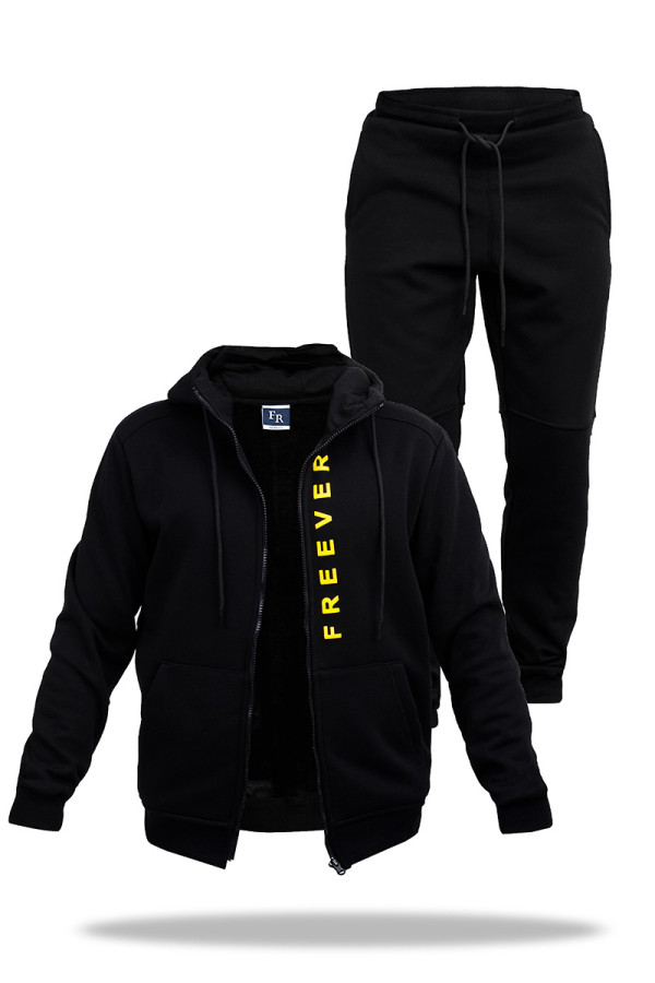 Теплый спортивный костюм мужской Freever SF 8606 черный - freever.ua