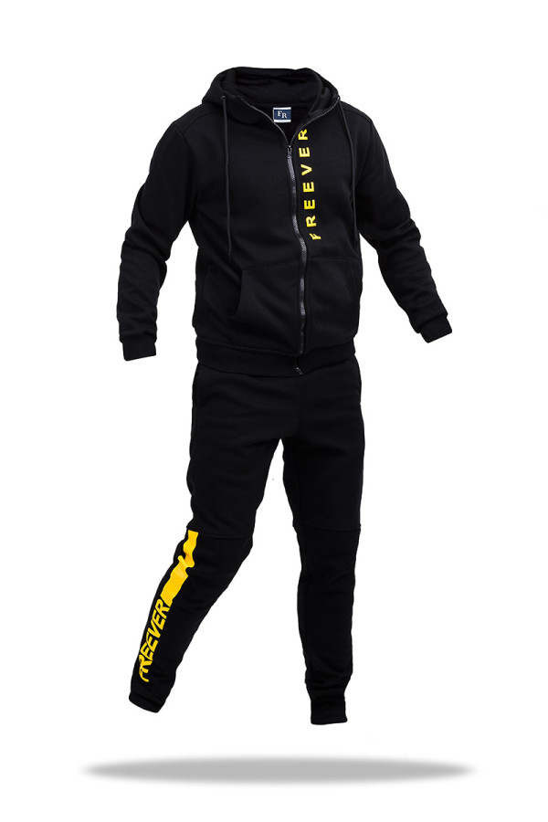 Теплий спортивний костюм чоловічий Freever SF 8606 чорний, Фото №2 - freever.ua