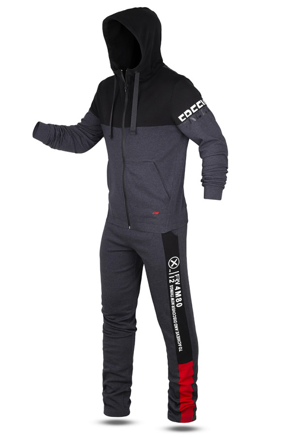 Спортивний костюм чоловічий Freever GF 8704 темно-сірий, Фото №3 - freever.ua