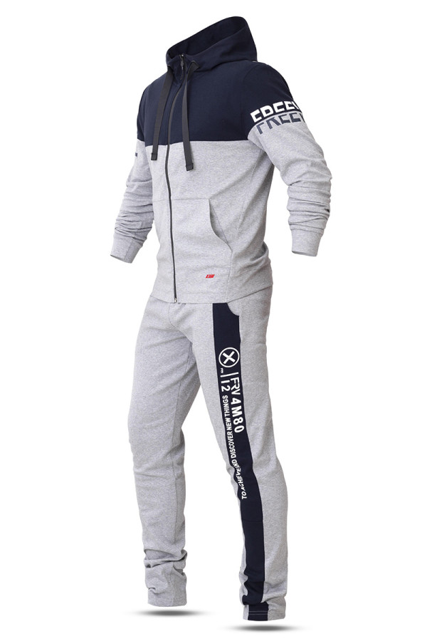 Спортивний костюм чоловічий Freever GF 8704 сірий, Фото №3 - freever.ua