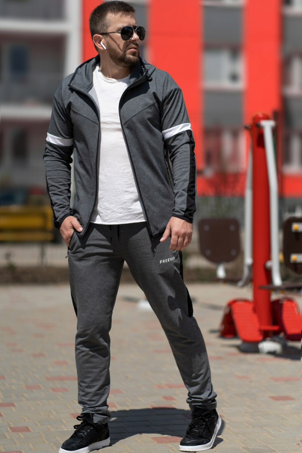 Спортивный костюм мужской Freever WF 8708 серый, Фото №14 - freever.ua