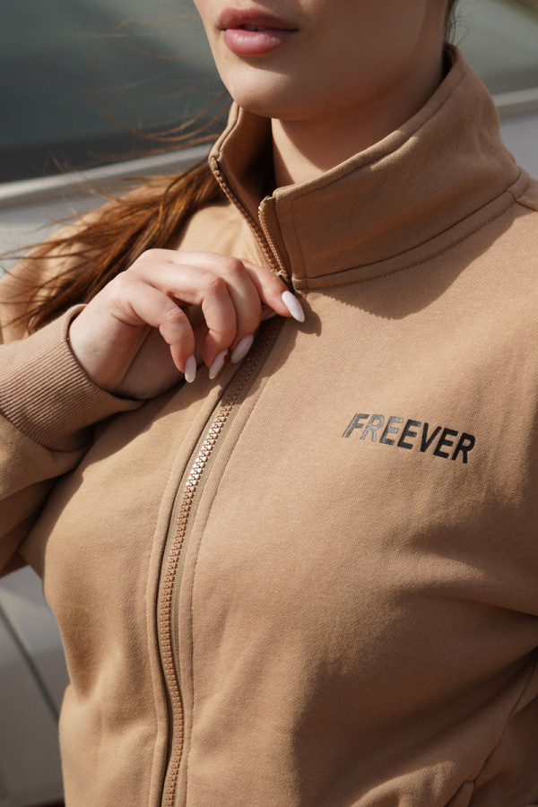 Спортивний костюм жіночий Freever UF 8710 бежевий, Фото №4- freever.ua