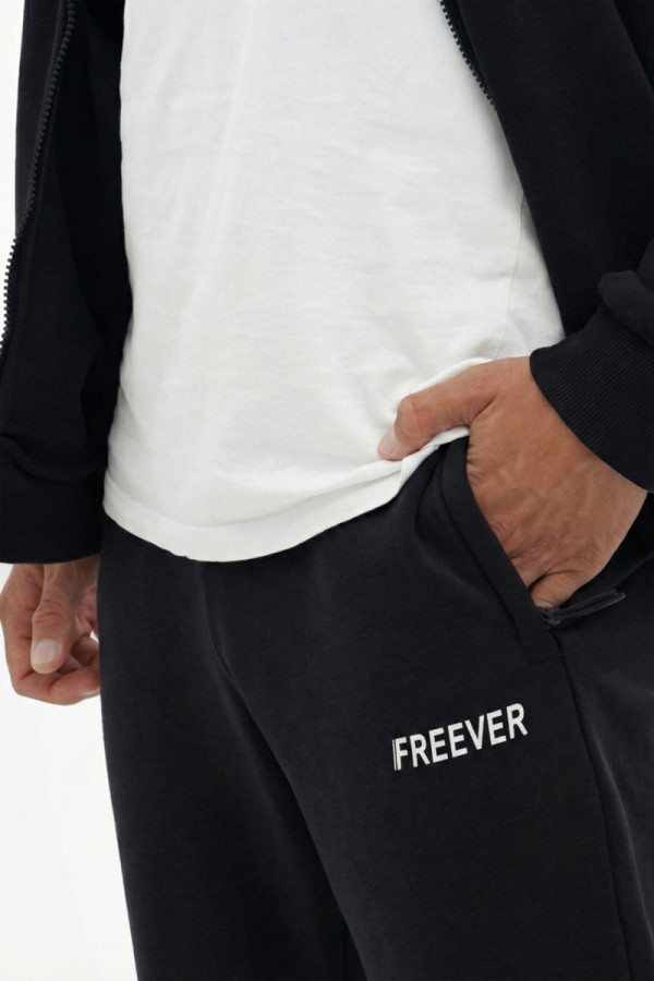 Спортивний костюм чоловічий Freever UF 8710 чорний, Фото №4- freever.ua