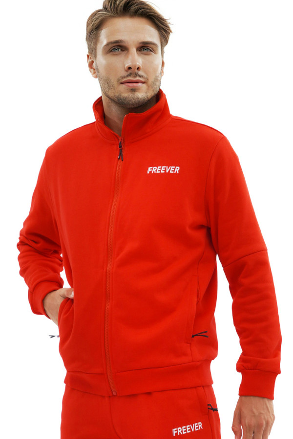 Спортивний костюм чоловічий Freever UF 8710 червоний, Фото №4- freever.ua