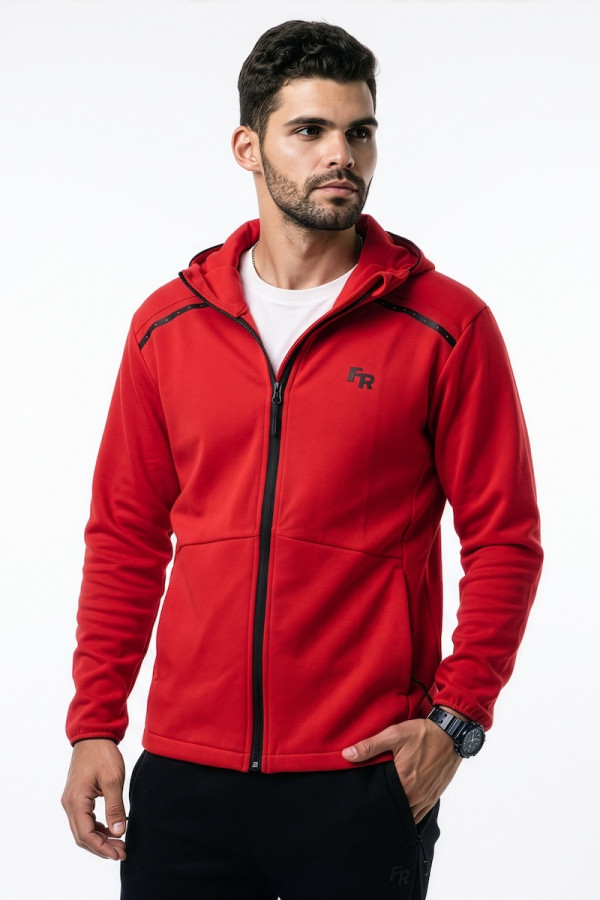 Спортивна кофта чоловіча Freever AF 8713 червона - freever.ua