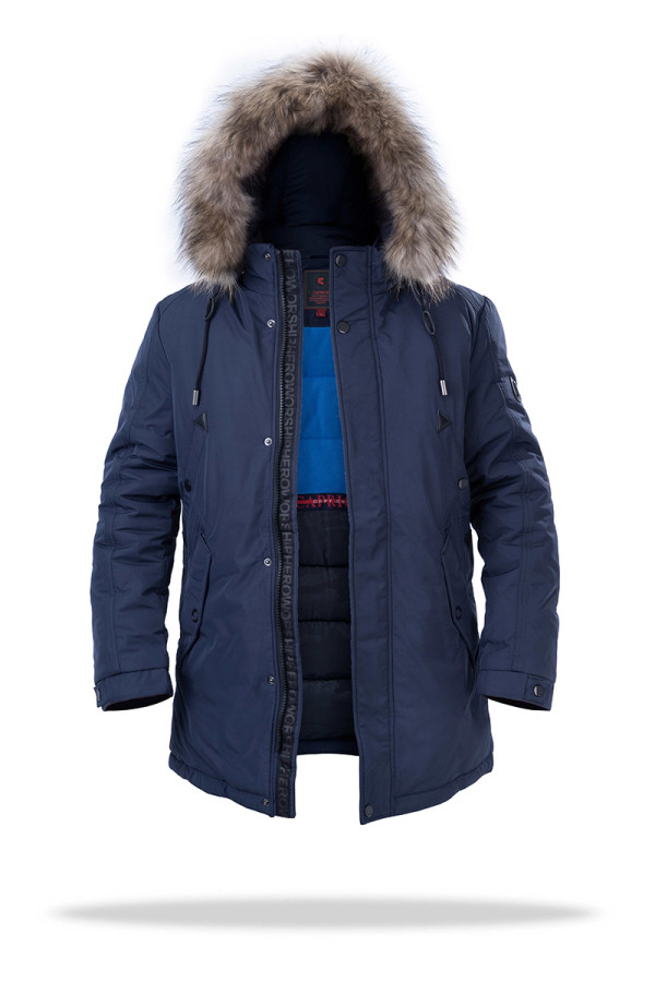 Куртка чоловіча зимова J8867 синя - freever.ua