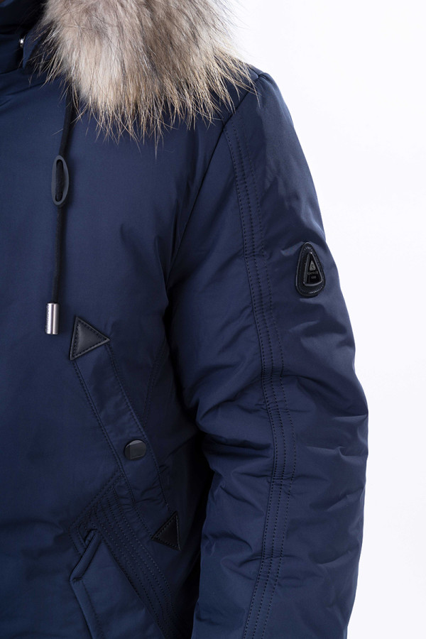 Куртка чоловіча зимова J8867 синя, Фото №7 - freever.ua
