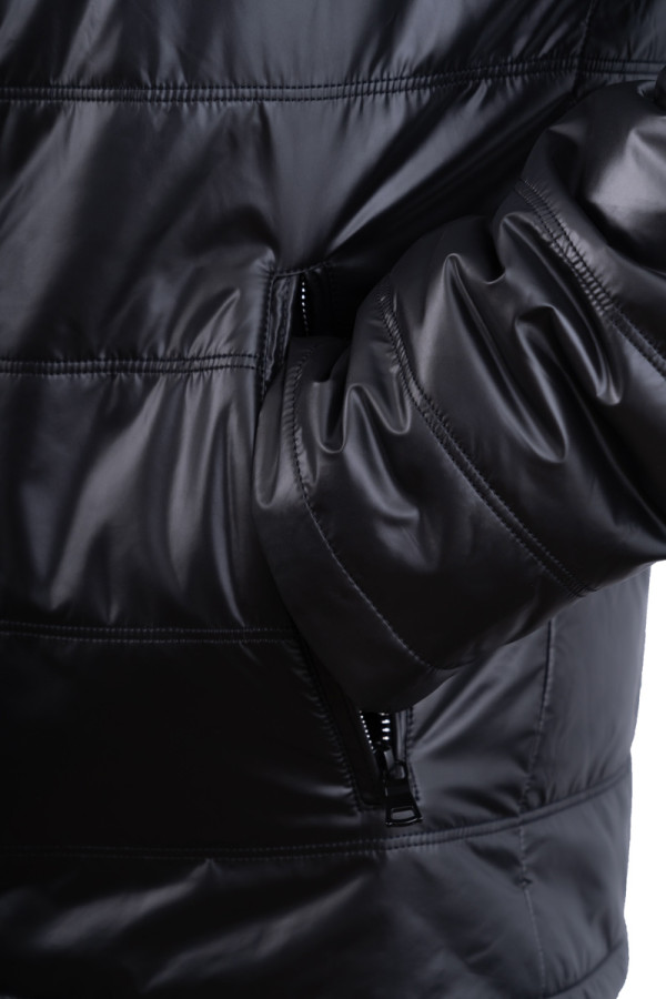 Куртка з верблюжою вовною чоловіча Freever SF 9014 чорна, Фото №6 - freever.ua