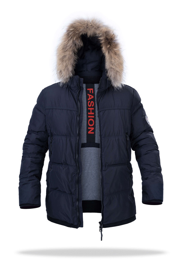 Куртка чоловіча зимова J9065 синя - freever.ua