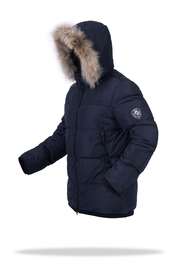Куртка чоловіча зимова J9065 синя, Фото №3 - freever.ua