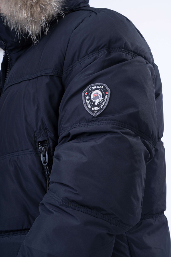 Куртка чоловіча зимова J9065 синя, Фото №5 - freever.ua