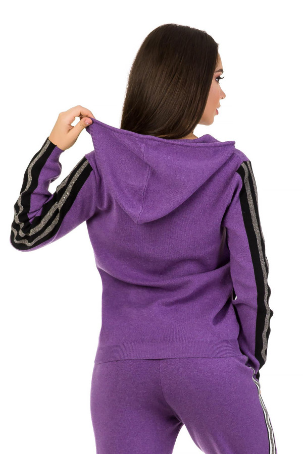 В'язаний костюм жіночий Freever GF 91385 фіолетовий, Фото №4 - freever.ua