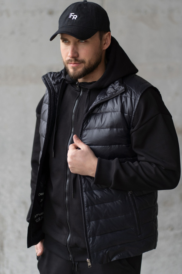 Жилетка пуховая мужская Freever NF 916 черная, Фото №2- freever.ua