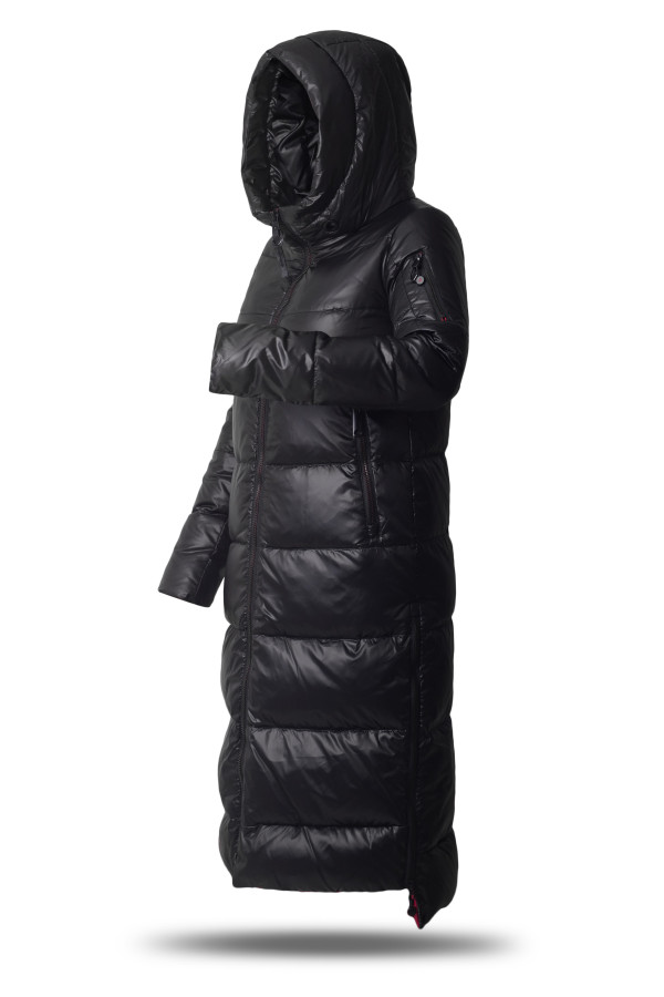 Пальто пуховое женское Freever GF 9837 черное, Фото №2 - freever.ua